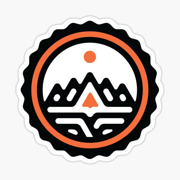 Item preview, Nifty Mountain Badge (Rounded) designed and sold by Nomad-Ind.