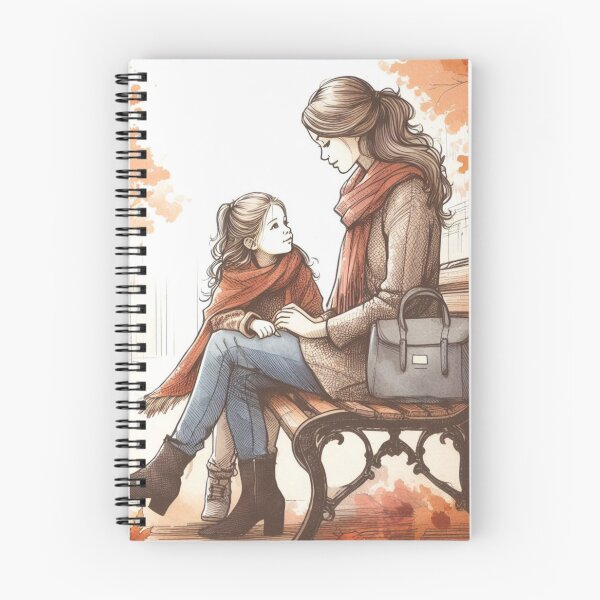 Item preview, Mother and daughter sitting on a bench designed and sold by IgorNevzgliad.