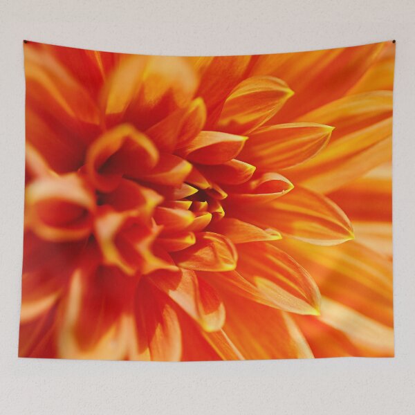 Item preview, Lush Orange Dinner Plate Dahlia Face designed and sold by Joy Watson - Natural Light Photography .