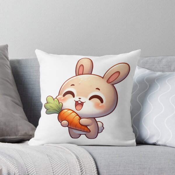 Aperçu de l'œuvre Lapin mignon tenant une carotte créée et vendue par Delamoon.