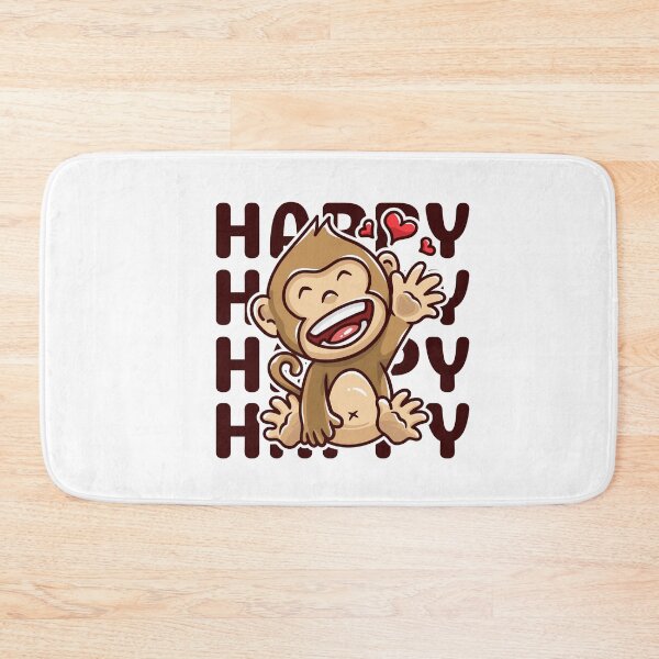 Item preview, Cute happy monkey love designed and sold by Shopjerry.