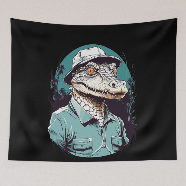 Item preview, Crocodile golfer golfer design designed and sold by LuminOrb.