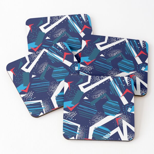 Item preview, Blue White And Red Camouflage Modern Pattern For Sport designed and sold by PatternHome.