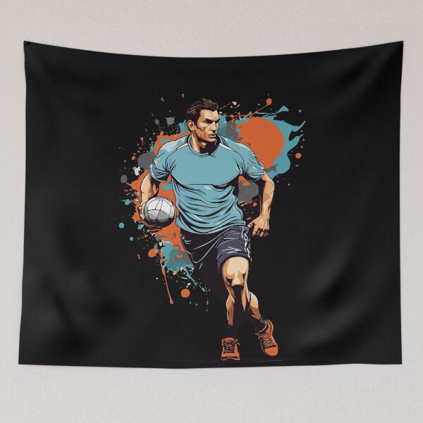 Item preview, Handball Player Streetwear Iconic Style designed and sold by LuminOrb.