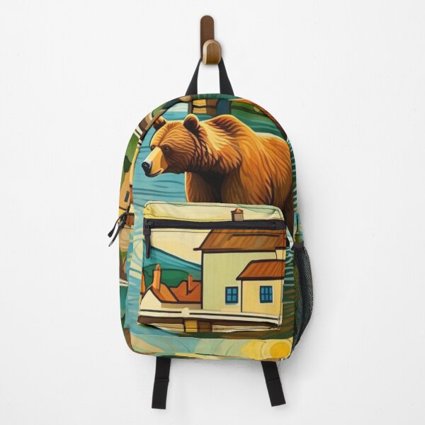 Item preview, Cute Grizzly Bear Family Playing at River Zoo Pals designed and sold by sportsimpact.
