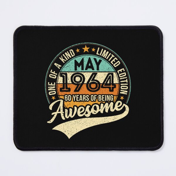 Item preview, One of a kind vintage birthday gift for the awesome 60 years old - born in MAY 1964 - 2024 birthday designed and sold by oudinmeissArt.