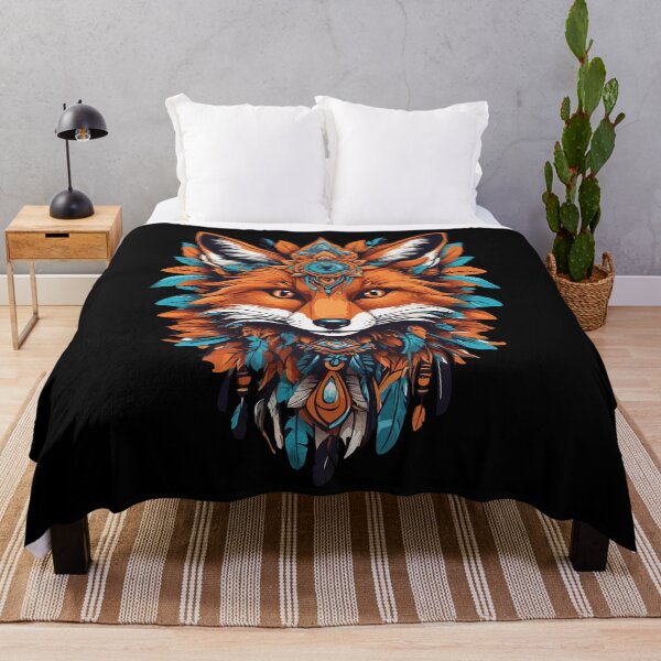 Item preview, Fox Spiritual Mandala Animal Dream Catcher Design designed and sold by LuminOrb.