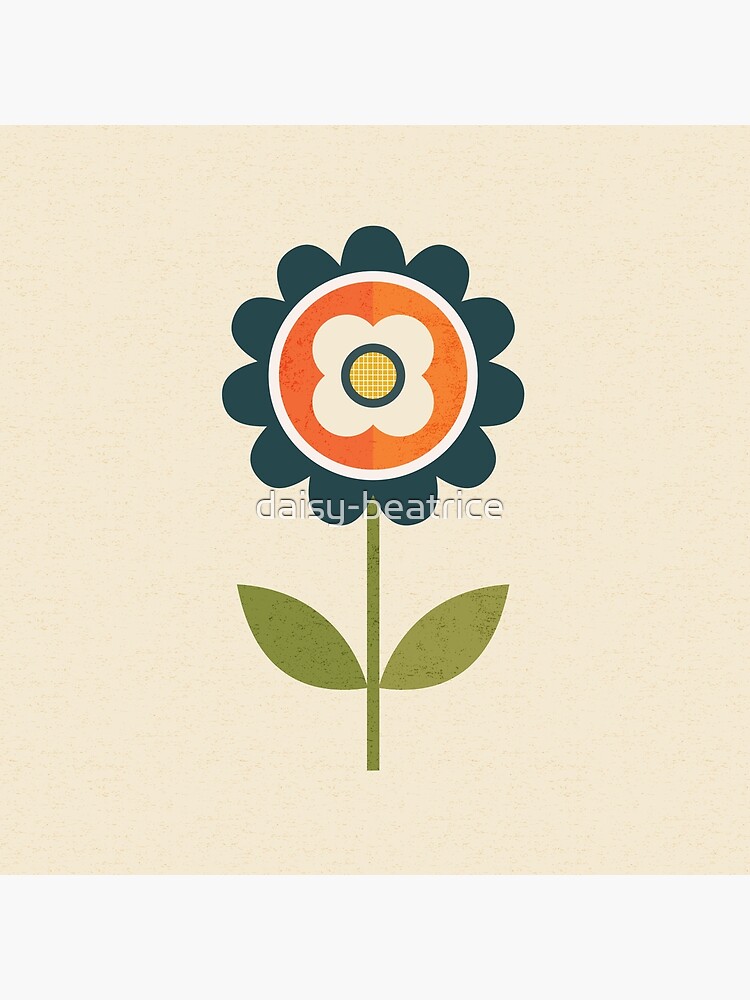 Retro Daisy - Orange and Cream by daisy-beatrice