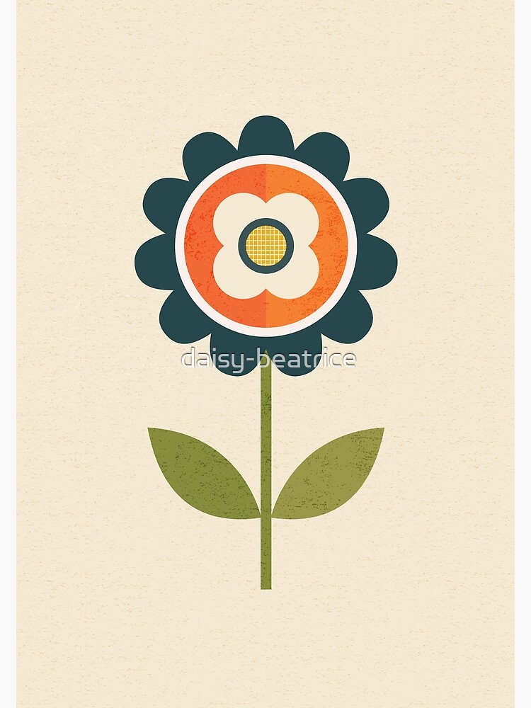 Retro Daisy - Orange and Cream by daisy-beatrice