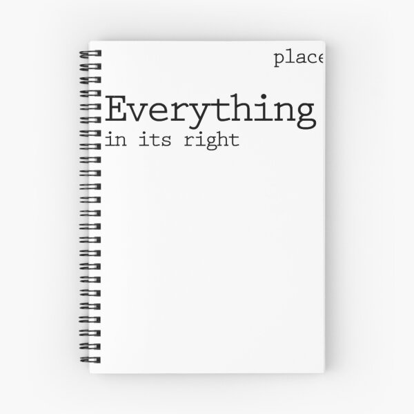Item preview, Everything in its right place black designed and sold by JamesHewett.