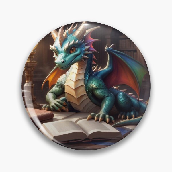 Artikelvorschau, Drache in der Bibliothek entworfen und verkauft von m-y-A-I-A-R-T-.