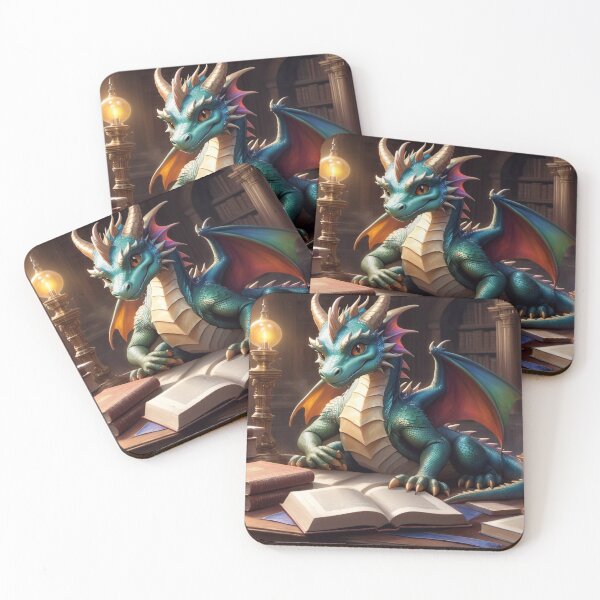 Artikelvorschau, Drache in der Bibliothek entworfen und verkauft von M-Y-A-R-T-.