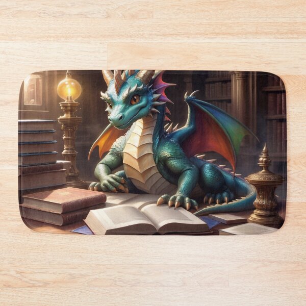 Item preview, Dragon in the library designed and sold by M-Y-A-R-T-.