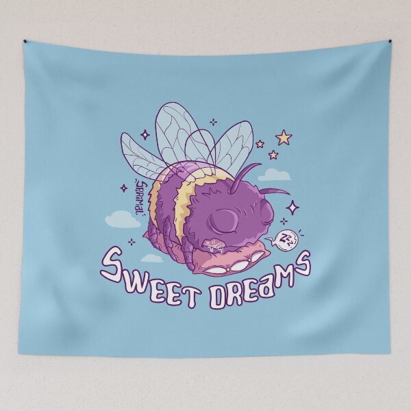 Item preview, Sweet Dreams Are Made of Bees - Buzzing Slumber Illustration designed and sold by SPIRIMAL.