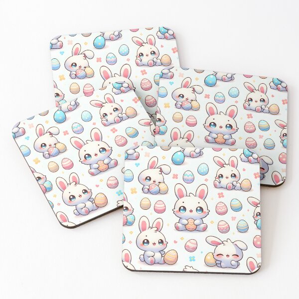 Item preview, Easter Bunny with Easter Eggs pattern designed and sold by ParenthoodPuns.
