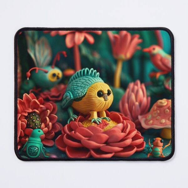 Item preview, 3D sculpture, retro-futuristic floral arrangement with insects and small robots. Wall decoration designed and sold by David-CoBo.