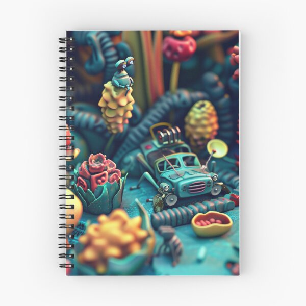 Item preview, 3D sculpture, retro-futuristic floral arrangement with insects and small robots. Wall decoration designed and sold by David-CoBo.