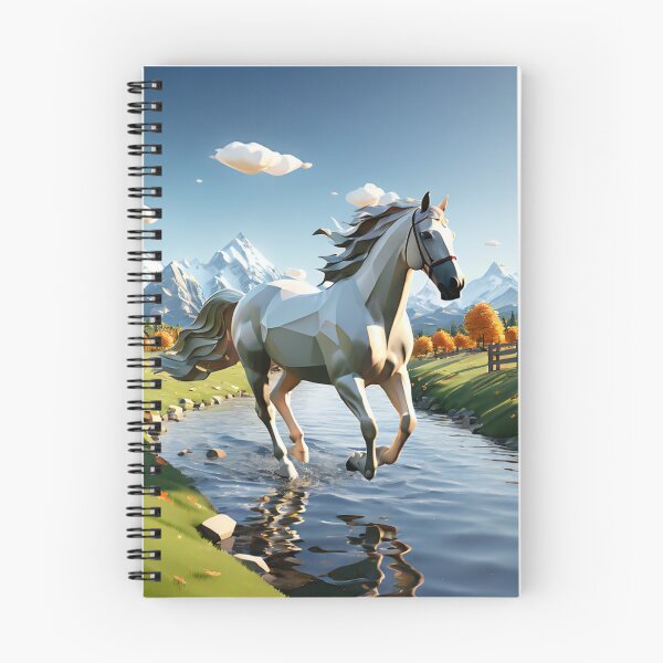 Aperçu de l'œuvre Cheval style Géométrique au galop nature / Animal géométrique design créée et vendue par GeometricPets.