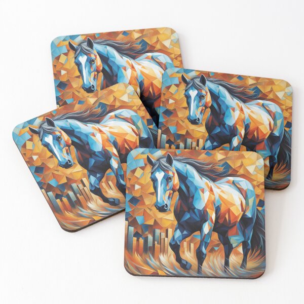 Item preview, Colorful horse Geometric style / Geometric animal design designed and sold by GeometricPets.