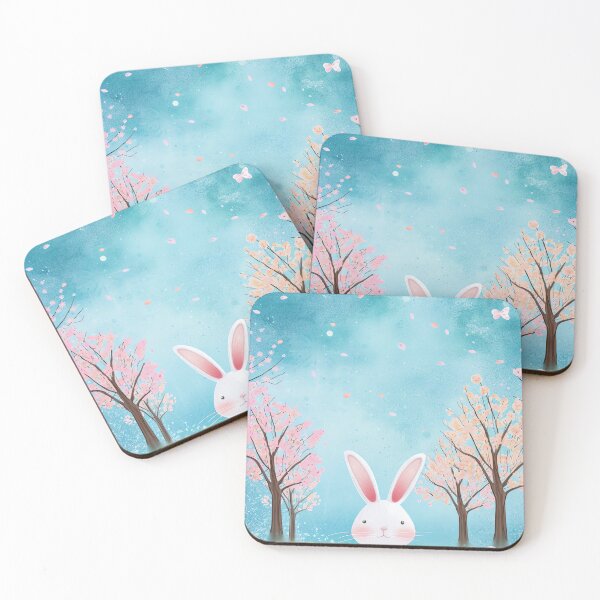 Item preview, Whimsical Bunny Grove designed and sold by cute-animals99.