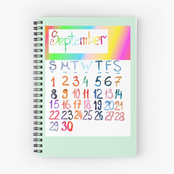 Item preview, September 2024 watercolor lettering calendar | Handlettering calligraphy drawing calendar  designed and sold by lausn.