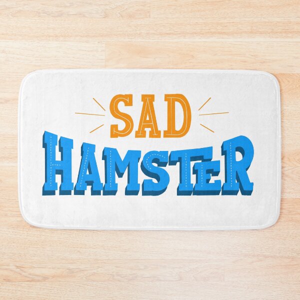 Item preview, sad hamster hand lettering typography design designed and sold by designsoln1.