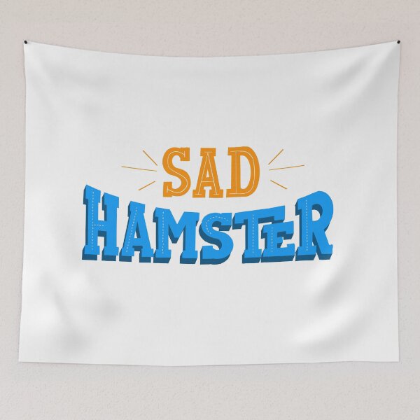 Item preview, sad hamster hand lettering typography design designed and sold by designsoln1.