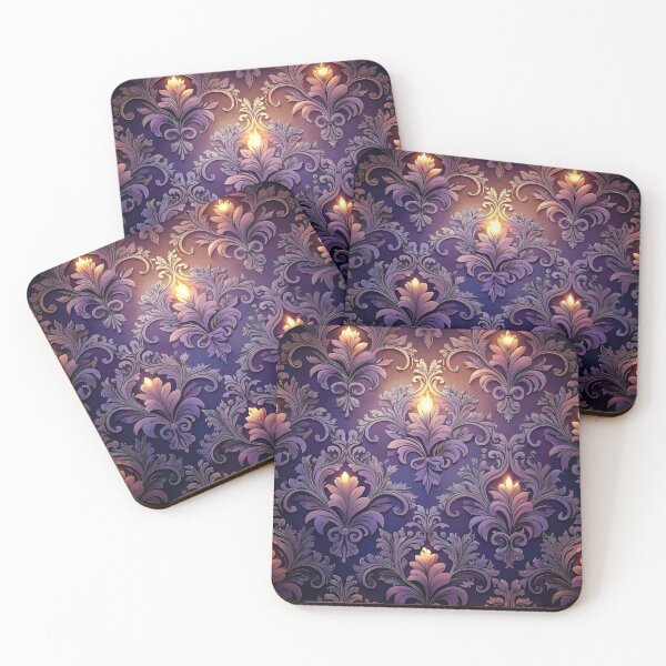 Item preview, Elegant Floral Wallpaper Design with Luminous Elements designed and sold by Rostislav Bouda.