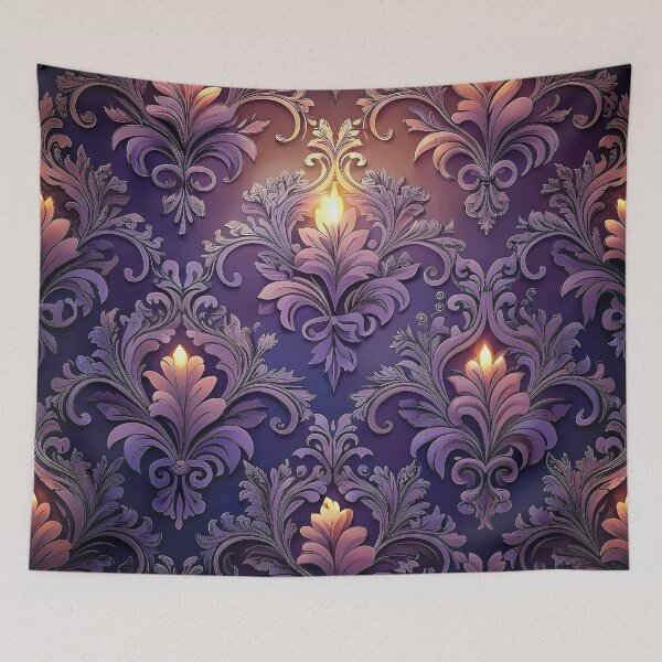 Item preview, Elegant Floral Wallpaper Design with Luminous Elements designed and sold by Rostislav Bouda.