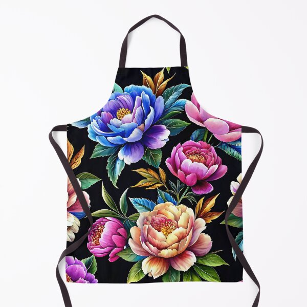 Item preview, Vibrant Floral Pattern on Dark Background designed and sold by Rostislav Bouda.