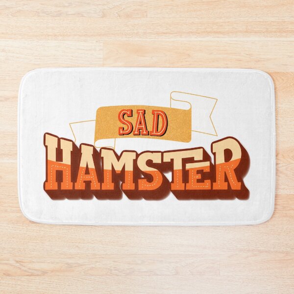 Item preview, sad hamster hand lettering typography design designed and sold by designsoln1.