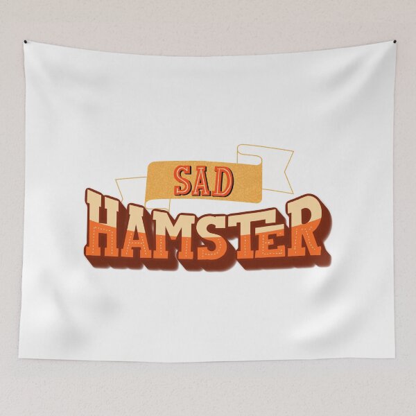 Item preview, sad hamster hand lettering typography design designed and sold by designsoln1.