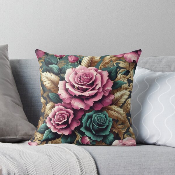 Item preview, Dark Pink & Teal Baroque Roses designed and sold by DesignsByPrnces.