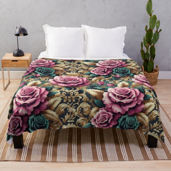 Item preview, Dark Pink & Teal Baroque Roses designed and sold by DesignsByPrnces.