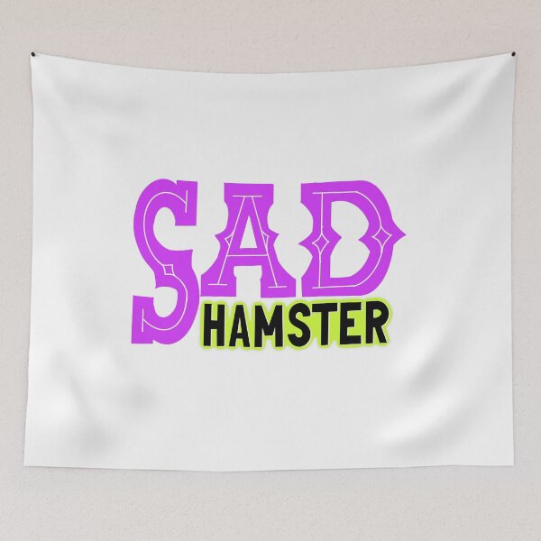 Item preview, sad hamster hand lettering typography design designed and sold by designsoln1.