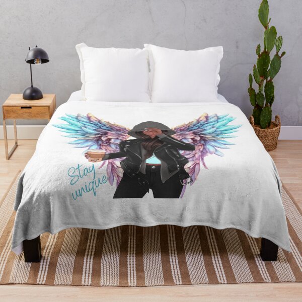 Item preview, Black girl angel stay unique designed and sold by LuckyFamily.