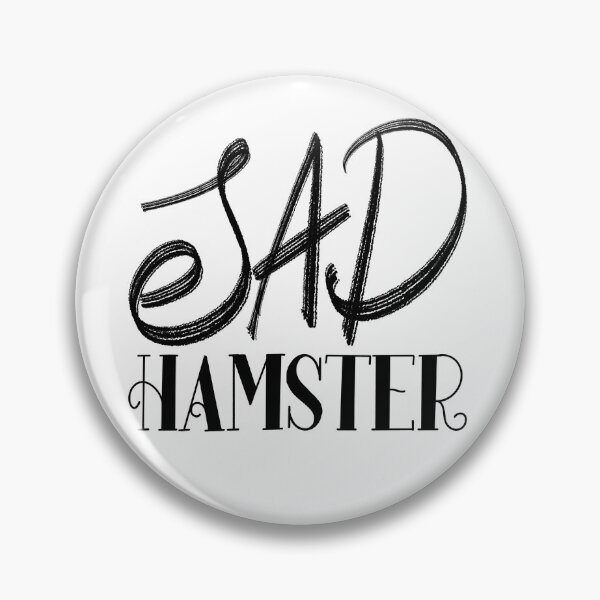 Item preview, sad hamster hand lettering typography design designed and sold by designsoln1.