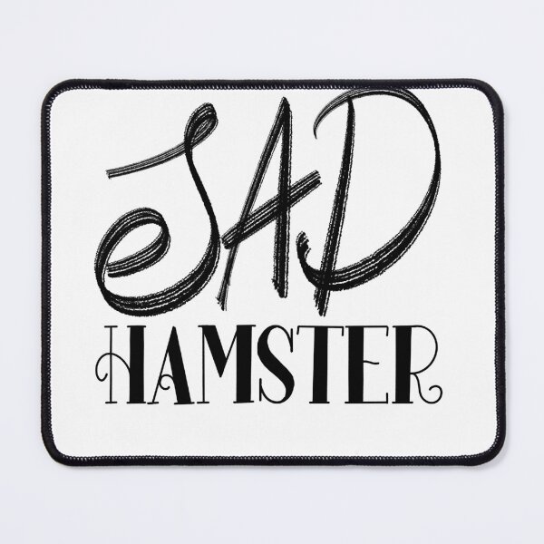 Item preview, sad hamster hand lettering typography design designed and sold by designsoln1.