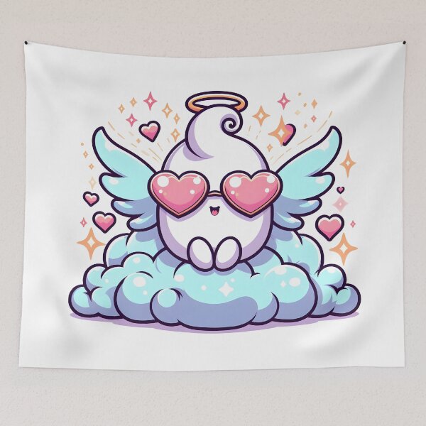 Item preview, Kawaii Luminous Banshee With Heart-Shaped Sunglasses designed and sold by CanvasCutie.