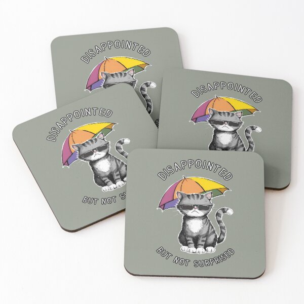 Item preview, Disappointed Cat with Umbrella Art designed and sold by RuyaFab.
