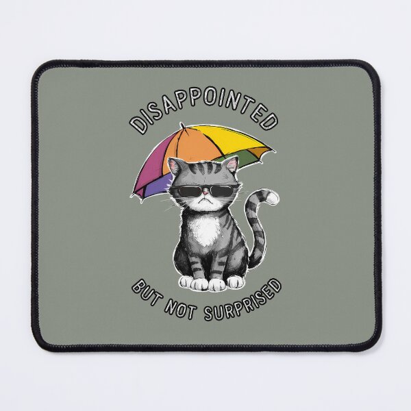 Item preview, Disappointed Cat with Umbrella Art designed and sold by RuyaFab.