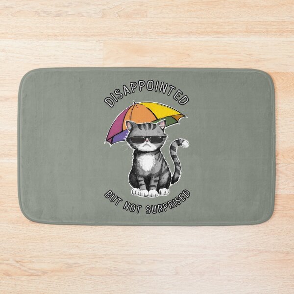 Item preview, Disappointed Cat with Umbrella Art designed and sold by RuyaFab.