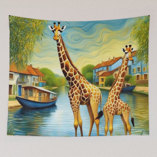 Item preview, Cute Lover Giraffe at River Bend Zoo Pals designed and sold by sportsimpact.