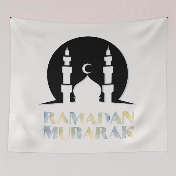 Item preview, Ramadan Mubarak: Celebrate in Black, White, and Gray designed and sold by SplashTastic.