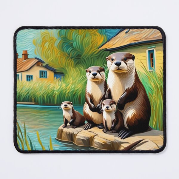 Item preview, Cute Land Otter Family at River Bend Zoo Pals designed and sold by sportsimpact.