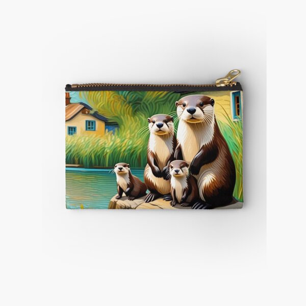 Item preview, Cute Land Otter Family at River Bend Zoo Pals designed and sold by sportsimpact.