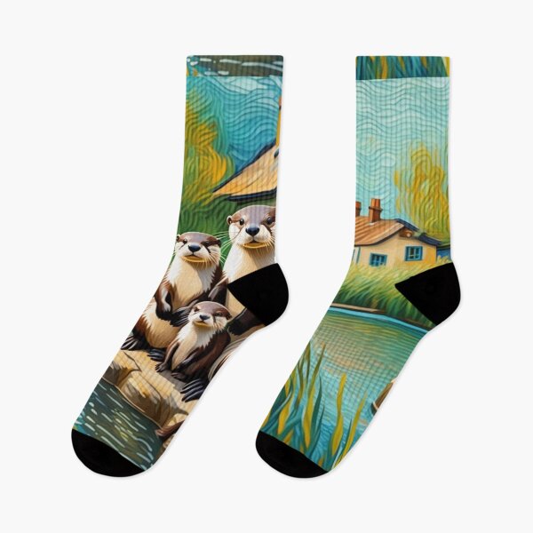 Item preview, Cute Land Otter Family at River Bend Zoo Pals designed and sold by sportsimpact.