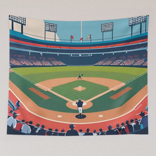 Item preview, The Stadium Roar: A Baseball Field Alive with Fans designed and sold by GrizzlyCollective.