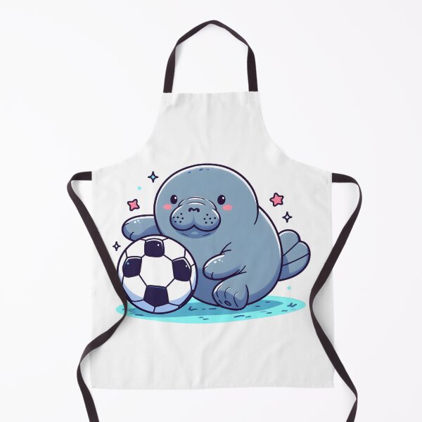 Item preview, Kawaii Manatee With A Soccer Ball designed and sold by CanvasCutie.