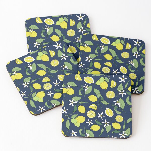 Item preview, lemons on dark blue designed and sold by kobyakov.